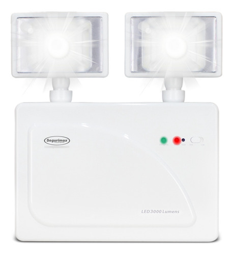Luminária Luz Emergência Led 3000 Lumens Segurimax Bivolt 