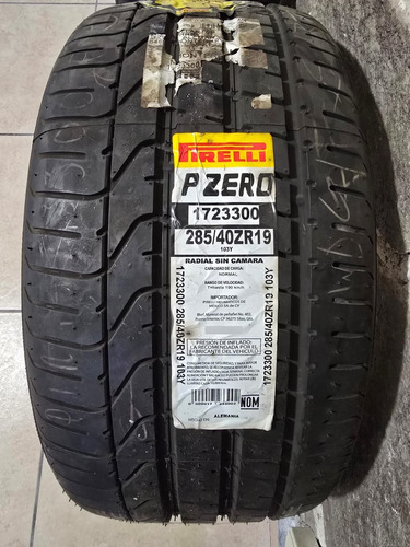 Set De 2 Llantas Pirelli Zero 285/40/zr19 Made In Germany Zr (Usado)