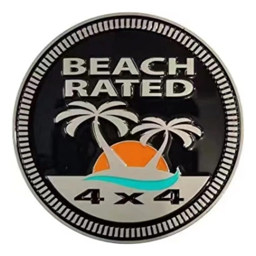 Emblema De Playa 4 X 4 Insignia De Metal Para Automóvil Con 