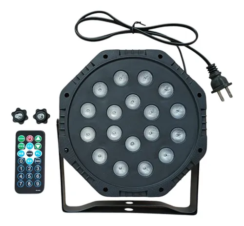 Luz Led Ritmica Dmx + Control 18 Leds Fiestas Dj Discoteca