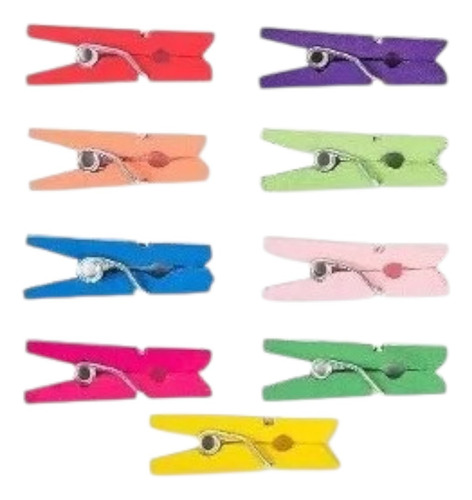 250 Mini Pinzas De Madera, Perros De Ropa 2.5cms + Envio