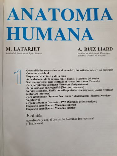 A4 Anatomía Humana, Latarjet Ruiz Liard T1 (Usado)