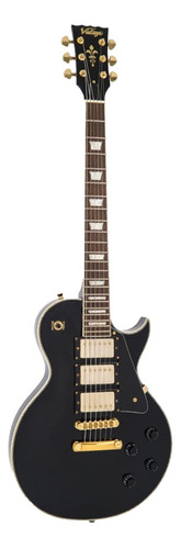 Guitarra Vintage Les Paul Reissued V1003 Bb Boulevard Black Material do diapasão Mogno Orientação da mão Destro