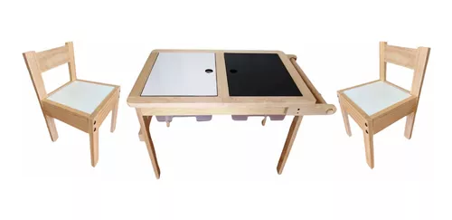 Mesa Sensorial Montessori Porta Rollo + 2 Sillas