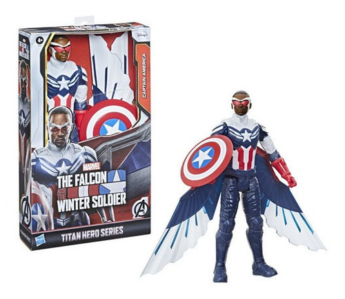 Muñeco Marvel Titan Hero Series Falcon Capitán América 4+