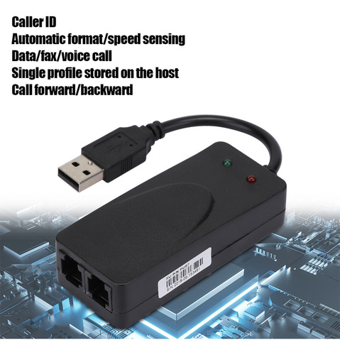 Controlador De Módem Externo Usb2.0 56k De Doble Puerto Para