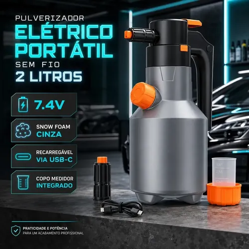 Bahrein Pulverizador De Espuma Eletrico Alta Pressão Snow Foam CinzaP