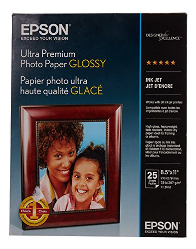 Papel Fotográfico Epson Ultra Premium Glossy A4 25 Folhas