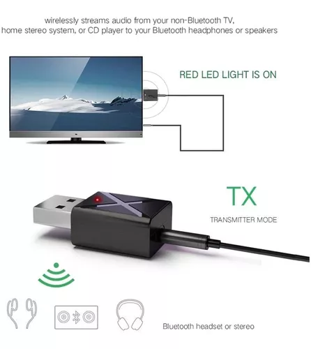 Adaptador Bluetooth 2en1 Audio Bluetooth Smarttv Auriculares