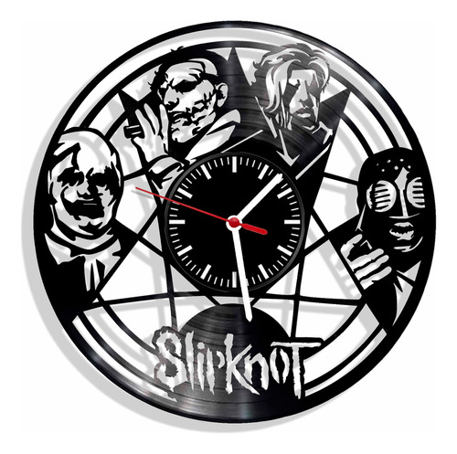 Reloj De Pared Elaborado En Disco De Lp Ref. Slipknot