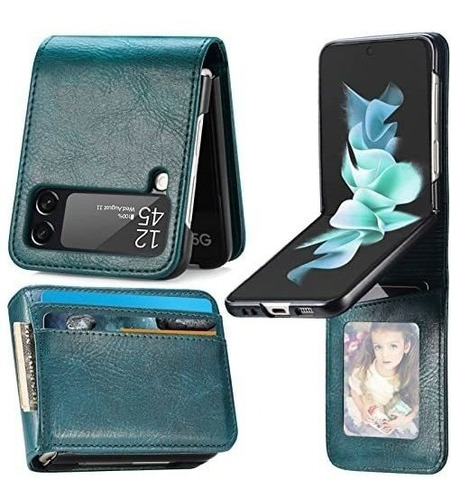 Linyune Funda Tipo Cartera Para Samsung Galaxy Z Flip 3 5g 2