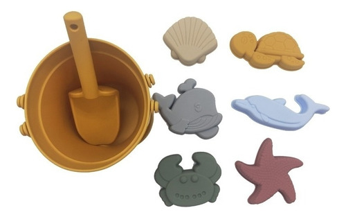 Gift Silicone Beach Bucket Kids Toys -