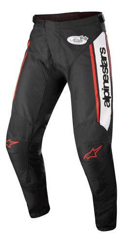 Pantalon Para Motocross Racer Flagship Ngo/bco/roj Fluo