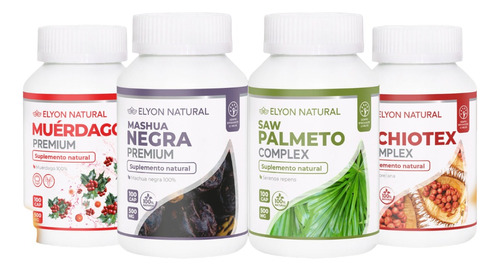 Mashua Negra, Achiote, Saw Palmetto & Muérdago Pack Próstata