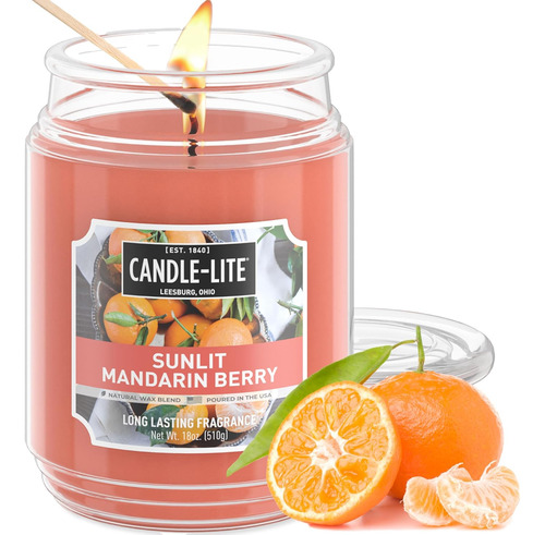 Vela Aromática De 539 Ml Con Fragancia Mandarina Naranja 11