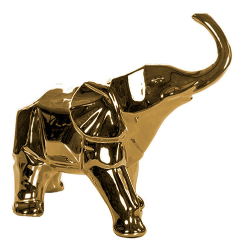  Escultura Elefante Oro Vulcano 21 Cm * 19 Cm
