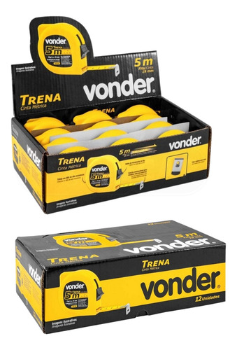 Kit Com 12 Trenas Em Aço 5m X 19mm, Prática - Vonder