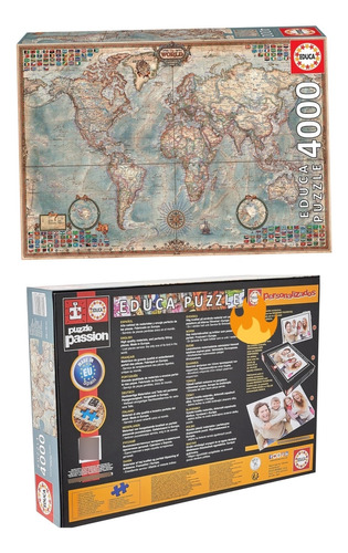 Rompecabezas 4000 Piezas Mapa Mundi,mapa Politico