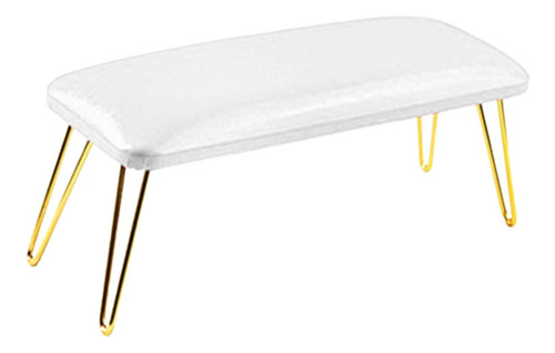 Nail Pillow Hand Rest Manicure Nail Tool Pu White And Gold
