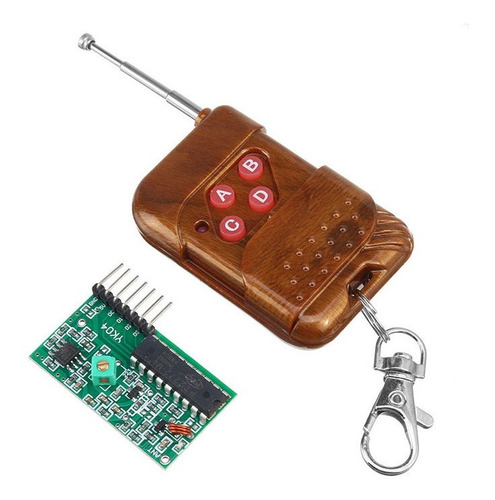 Kit Rf Ask Con Control Remoto Llavero 4 Canales