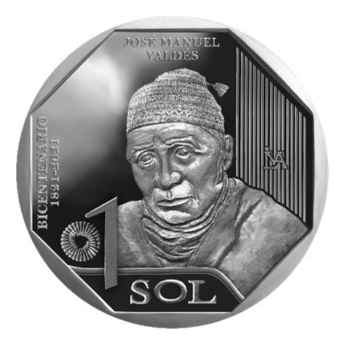 Moneda De José Manuel Valdés - Colección Bicentenario Perú