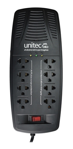 Regulador De Voltaje Unitec U-2000 Con 8 Tomas 1.000 Wts
