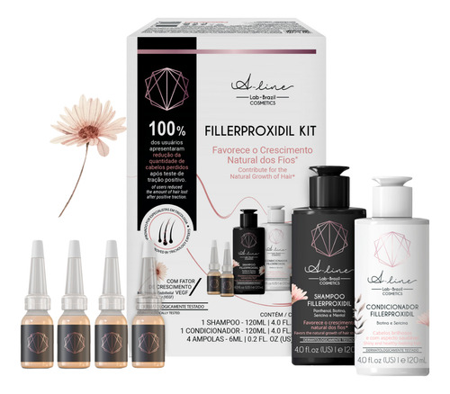 Kit Fillerproxidil Tratamento Capilar Para Crescimento