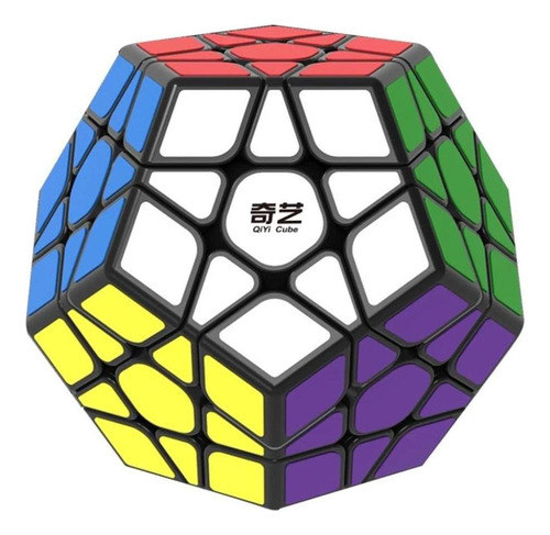 Cubo Mágico Profissional Megaminx Qiyi Qiheng Preto