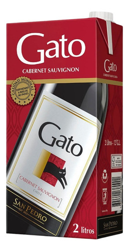 Vino Tinto Gato Cabernet Sauvignon Tetra 2 L