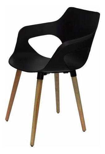 Sillon Eames Madera Hogar Cocina Estar Living Moderno Estructura De La Silla Negro Asiento N/a Diseño De La Tela N/a