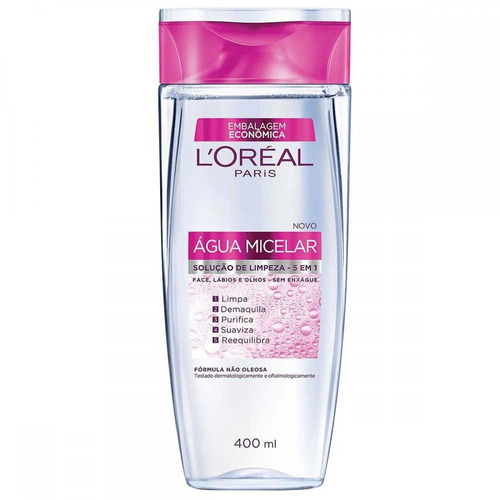 Loreal Água Micelar Solucao De Limpeza 5 Em 1 - 400ml