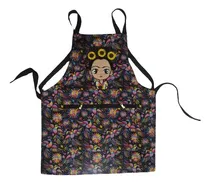 Comprar Mandil Delantal Negro Frida Kahlo