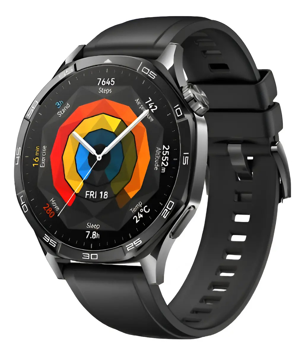 Smartwatch Huawei Watch Gt5 46mm Ios Android Gps Preto Sharp Desenho Da Pulseira Mesh
