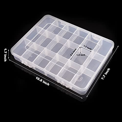 Caja Organizadora De Plástico De 18 Compartimentos Con Separ