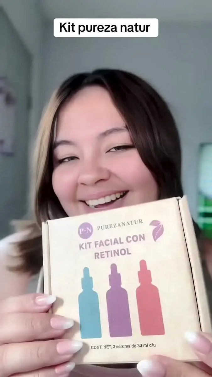 PUREZA NATUR Kit Serum facial Acido Hialurónico, Vitamina C y Retinol ...
