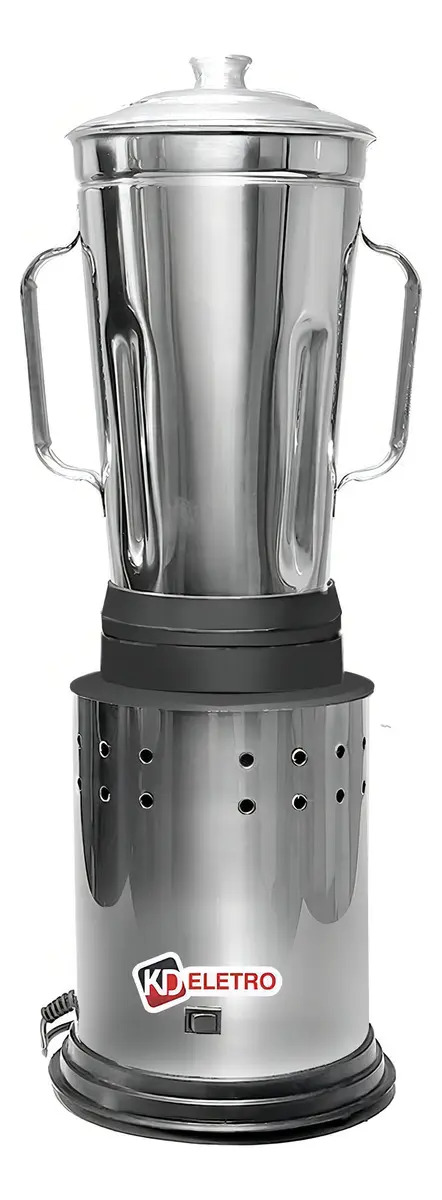 Liquidificador industrial Bivolt KD ELETRO de 4 litros com baixa rotação cor prata