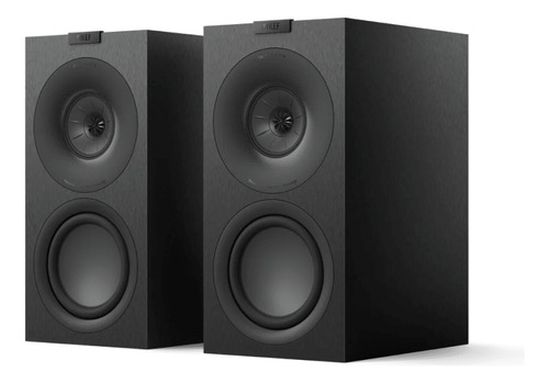 Par De Caixa Bookshelf Kef Q Concerto Meta Preta 3 Vias