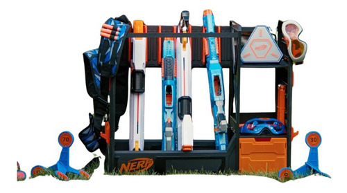 Objetivo digital Nerf Ner0156 Elite Strike Score para niños, color gris, objetivo digital de ataque y puntuación