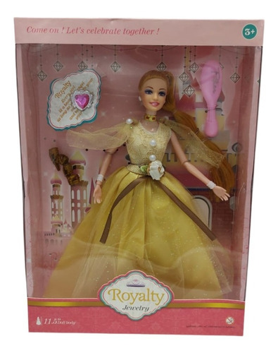 Imagen 2 de 3 de Royalty Muñeca Articulada 30cm Bella Accesorios Vestido Am F