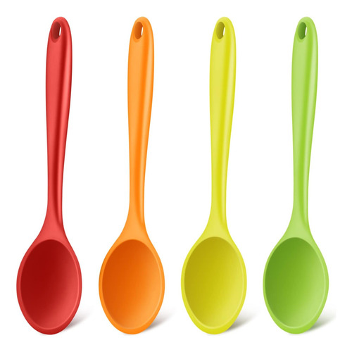4 Cucharas De Silicona Pequeñas Antiadherentes Para Cocina,