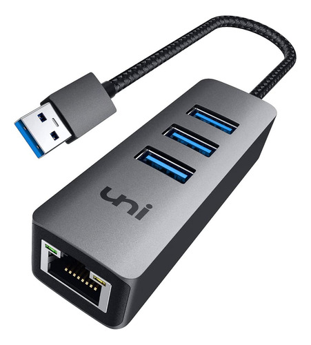 Adaptador Usb-a A Gigabit Ethernet Con 3 Puertos Usb 3.0