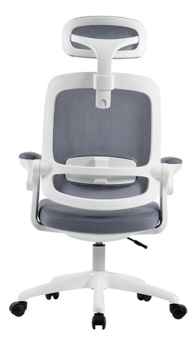 Cadeira De Escritório Ergonômica Cinza/branca Elements Astra
