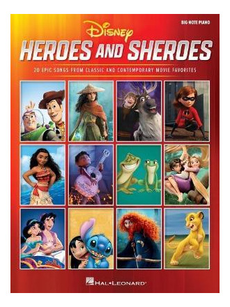 Disney Heroes And Sheroes For Big-note Piano - Hal Leonard P