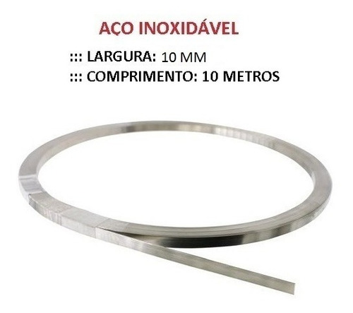 Barbatana Fitas Inox P/ Vestidos - Largura 10mm X 10 Metros