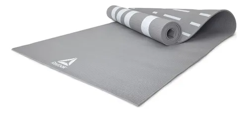 Colchoneta Yoga Mat 4mm Reversible Gris Reebok  Reebok