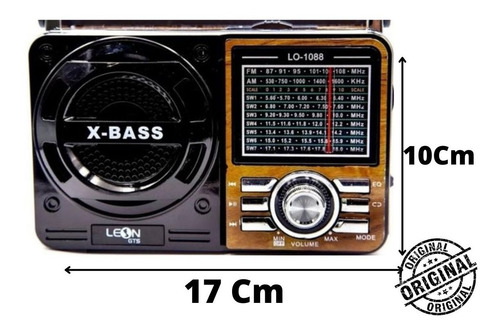 Imagem 8 de 9 de Radio Antigo Retro Vintage Fm Am Usb Sd Bateria Promoção