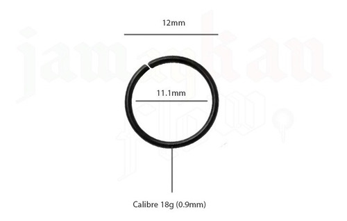 Imagen 2 de 8 de Piercing Ring Nariz Oreja Cartilago 4 Plugs Acero 12mm