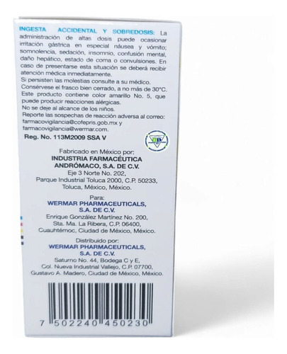 Rosel Solución Infantil Antigripal C/60 Ml Wermar