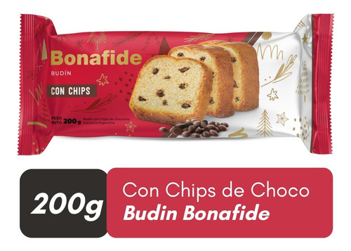 Budin Chips De Chocolate Bonafide X 200 G