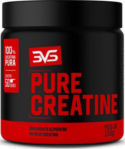 3VS Pure Creatine em Polvo Sin Sabor Pote 150 g 50 Doses